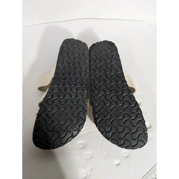 Birkenstock Birki's Nepal Cream Double Straped Leather Sandals Size 39 US 8 - Picture 7 of 13